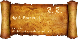 Nyul Romuald névjegykártya